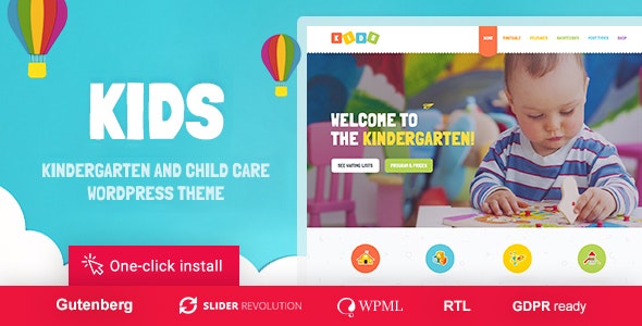 Kids – Day Care  Kindergarten WordPress Theme for Children