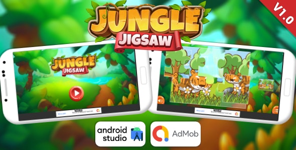 Jungle Jigsaw – Jigsaw Puzzle Game Android Studio Project with AdMob Ads + Ready to Publish