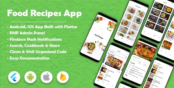 Food Recipes Flutter App (Android  iOS) 1.8