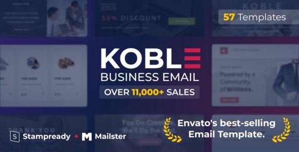 Koble | Mailchimp Business Email Template Sets