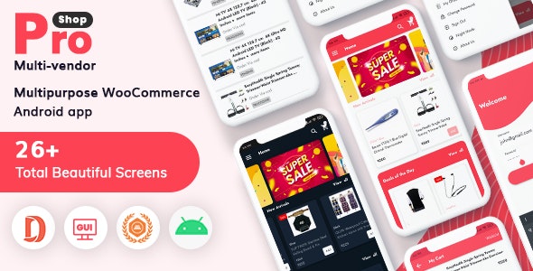 ProShop Dokan Multi Vendor – Android E-commerce Full App for Woocommerce