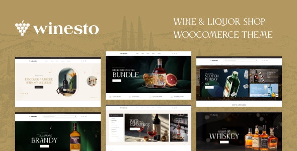 Winesto – Wine  Liquor Shop WooCommerce Theme