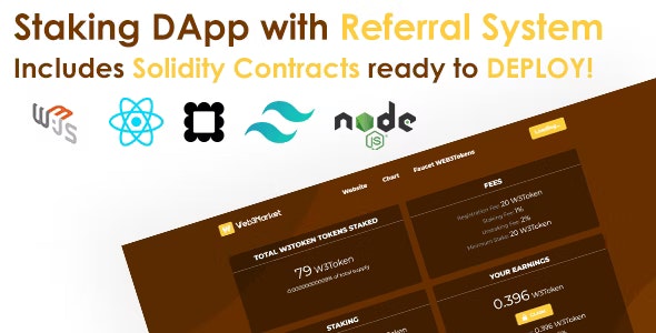 Staking Elixir Web3 with Referral System – React & Solidity
