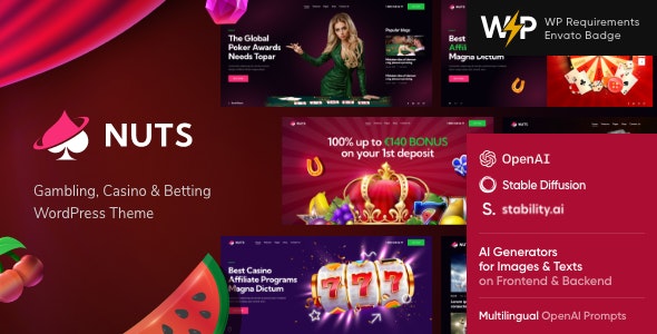 Nuts – Gambling, Casino  Betting WordPress Theme