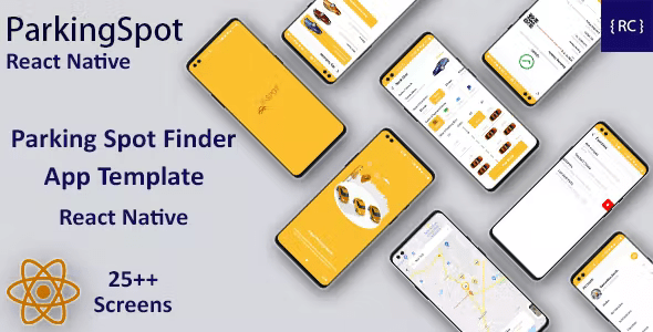 Parking Spot Booking Android App Template + iOS App Template | React Native | ParkingSpot