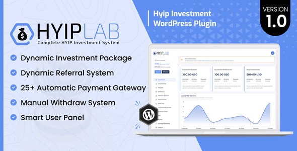 HYIPLab – HYIP Investment WordPress Plugin 2.2