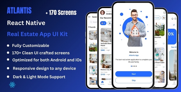 Atlantis – Real Estate React Native Expo App Ui Kit