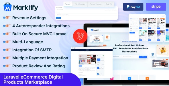 Marktify – Laravel eCommerce Digital Product Marketplace