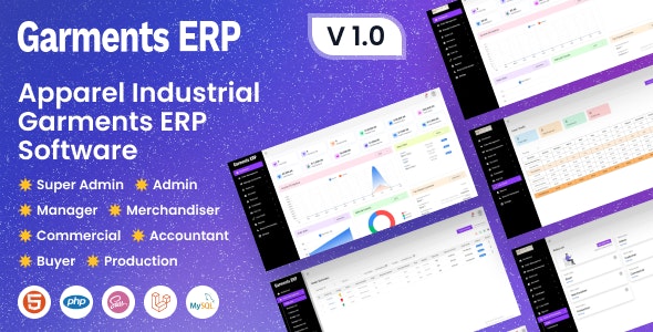 Garments ERP – Apparel & Textile Industrial ERP Software 1.3