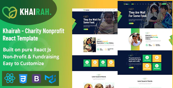 Khairah – Charity Nonprofit React Template