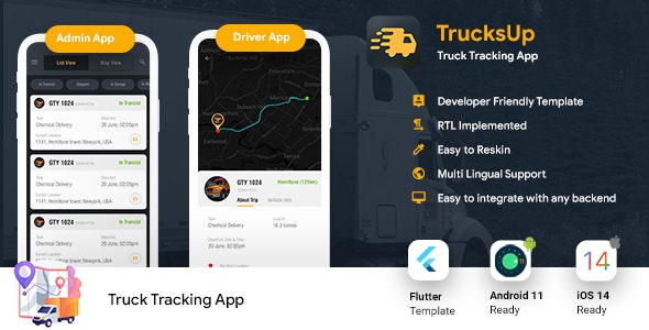 4 App Template| Truck Tracking App| Truck App| Truck Driver app | TrucksUp 1.2