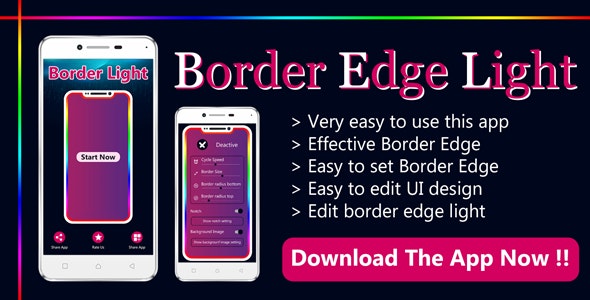 Edge Border light , Live wallpaper ( android 10 )