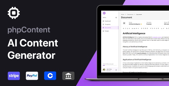 phpContent – AI Content Generator Platform 1.2.0