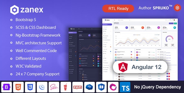 Zanex – Angular Admin & Dashboard Template