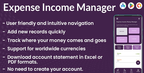 Expense Income Manager – Money Manager – Budget Tracker – Expense Income Tracker – Budget Planner