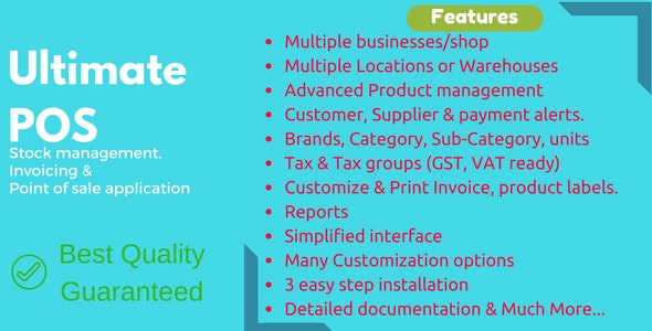 Ultimate POS – Best ERP, Stock Management, Point of Sale & Invoicing application 6.4