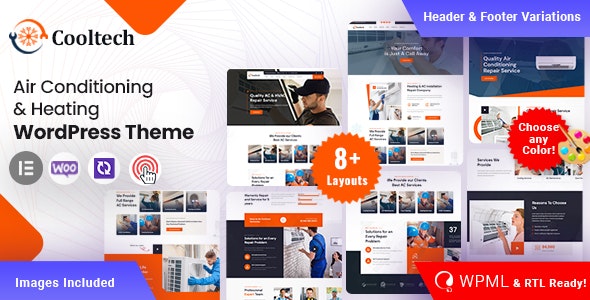 Cooltech – Air Conditioning  Heating WordPress Theme1.2