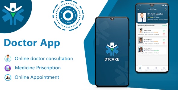 DTCare – Doctor | Patient Appointment Booking Flutter Full Application | Admin Panel | Doctor App