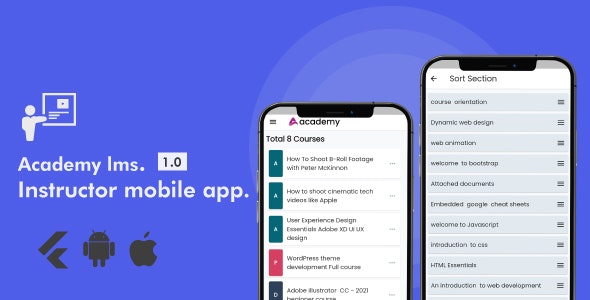 Academy Lms Instructor Mobile App – Flutter iOS  Android 1.2