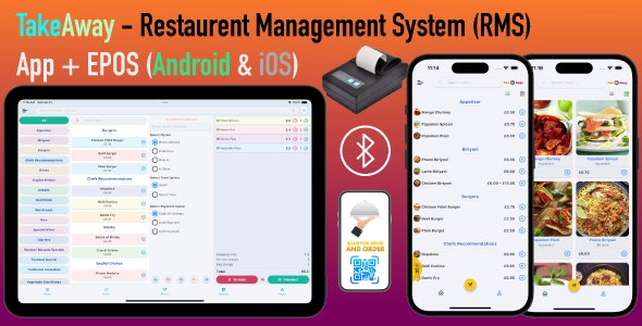 TakeAway – Flutter WooCommerce Restaurent Management Mobile App + EPOS + Web (Android, iOS)