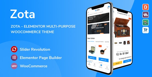 Zota – Elementor Multi-Purpose WooCommerce Theme 1.3.1