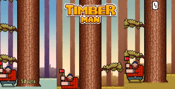 TimberMan Clone Unity (AdMob + Leaderboard)