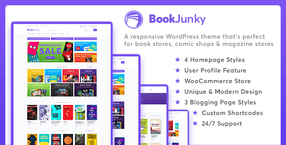 BookJunky – WooCommerce Book Store for WordPress 1.0.6