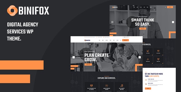 Binifox – Digital Agency Services WordPress Theme 1.0.7