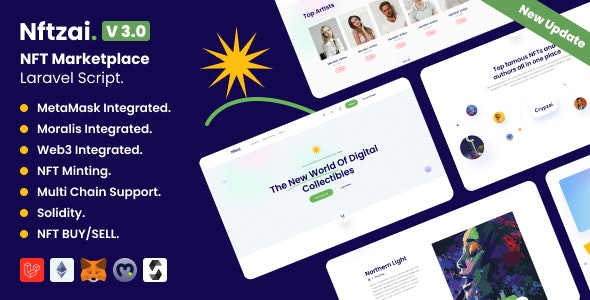 Nftzai – NFT Buy/Sell Marketplace Laravel Script 3.1
