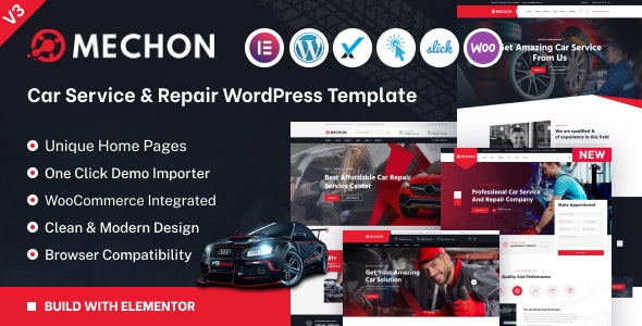 Mechon – Car Service  Repair WordPress Theme