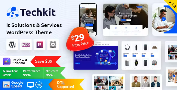 Techkit – Technology & IT Solutions WordPress Theme 1.5