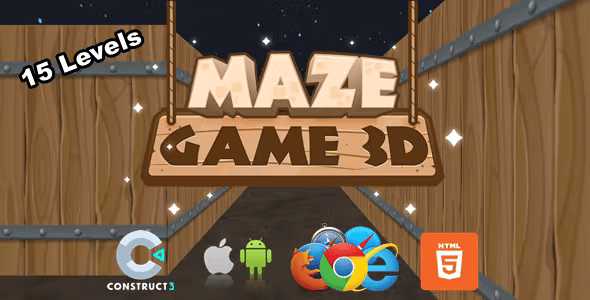 Maze Game 3D – 3D Game – HTML5/Mobile – (C3p)