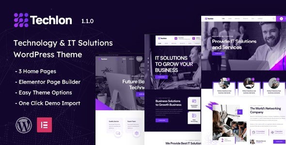 Techlon – Technology  IT Solutions WordPress Theme