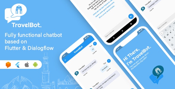 TravelBot – Flutter & DialogFlow based AI powered chatbot