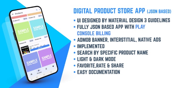 Digital Product Store – JSON Based Android App