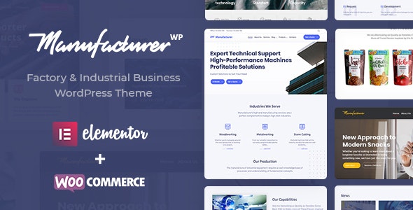 Manufacturer – Factory and Industrial WordPress Theme