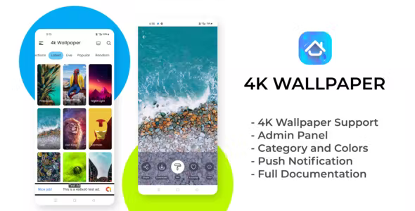 4K Wallpaper App with Live Wallpaper and Admin Panel 1.1