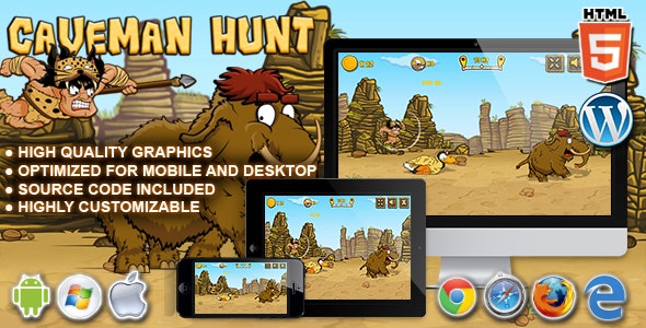 Caveman Hunt – HTML5 Launch Game