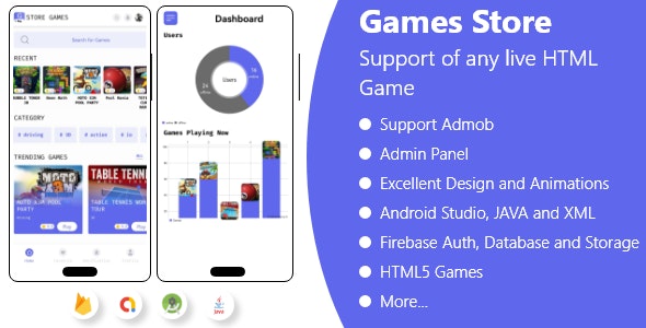 Games Store app – All in One Game app | Admob | Push Notification | Android