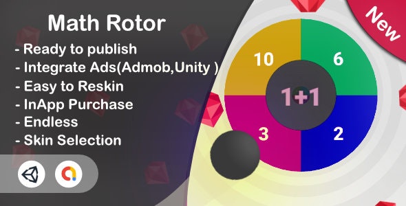 Math Rotor 3D – Educational Game (Unity Complete+Admob+iOS+Android)