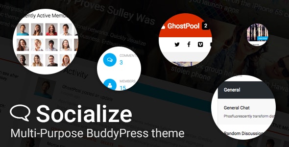 Socialize: Multi-Purpose BuddyPress Theme