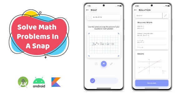 SnapMath – Android Photo Math Solving App | Multilingual