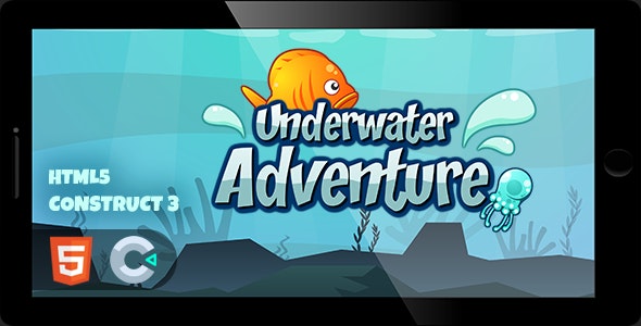 Underwater Adventure Construct 3 HTML5 Game