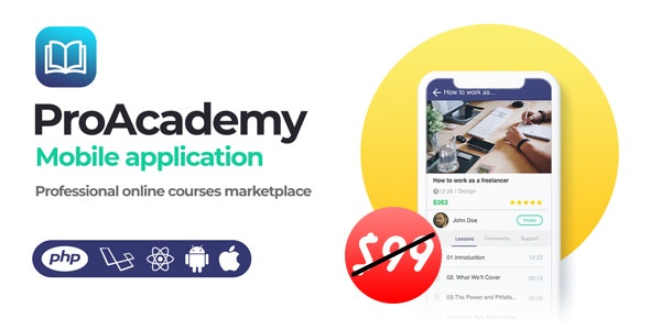 Proacademy mobile app- Education & LMS Marketplace (Android + iOS)