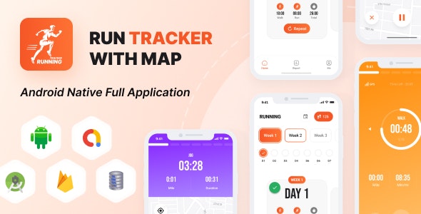 Run Tracker with Map – Android App with In-App Purchase and Google Ads