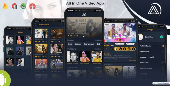 DTVideo – Video Flutter application + iOS App + Android App + Admin panel