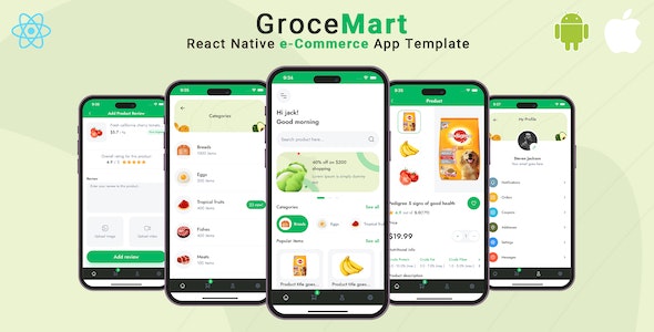 GroceMart | React Native eCommerce App Template