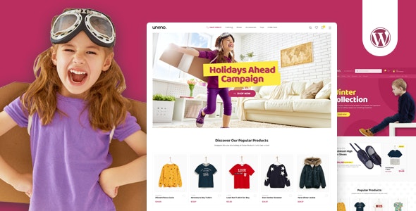 Uneno – Kids Clothing  Toys Store WooCommerce Theme