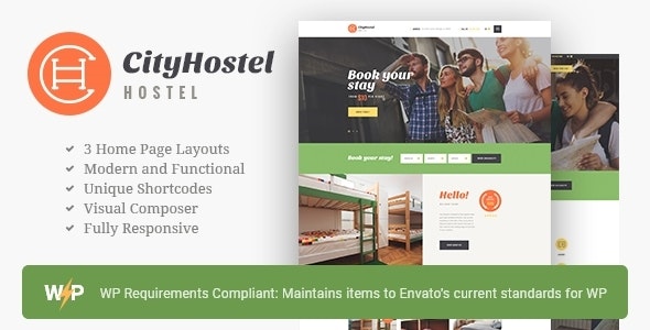 City Hostel | A Travel  Hotel Booking WordPress Theme 1.0.11