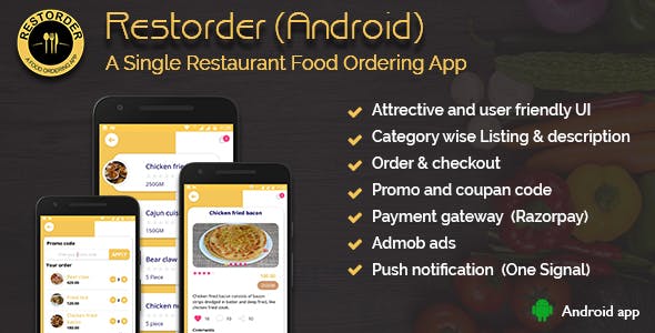 Restorder (Android) – A single restaurant food ordering app